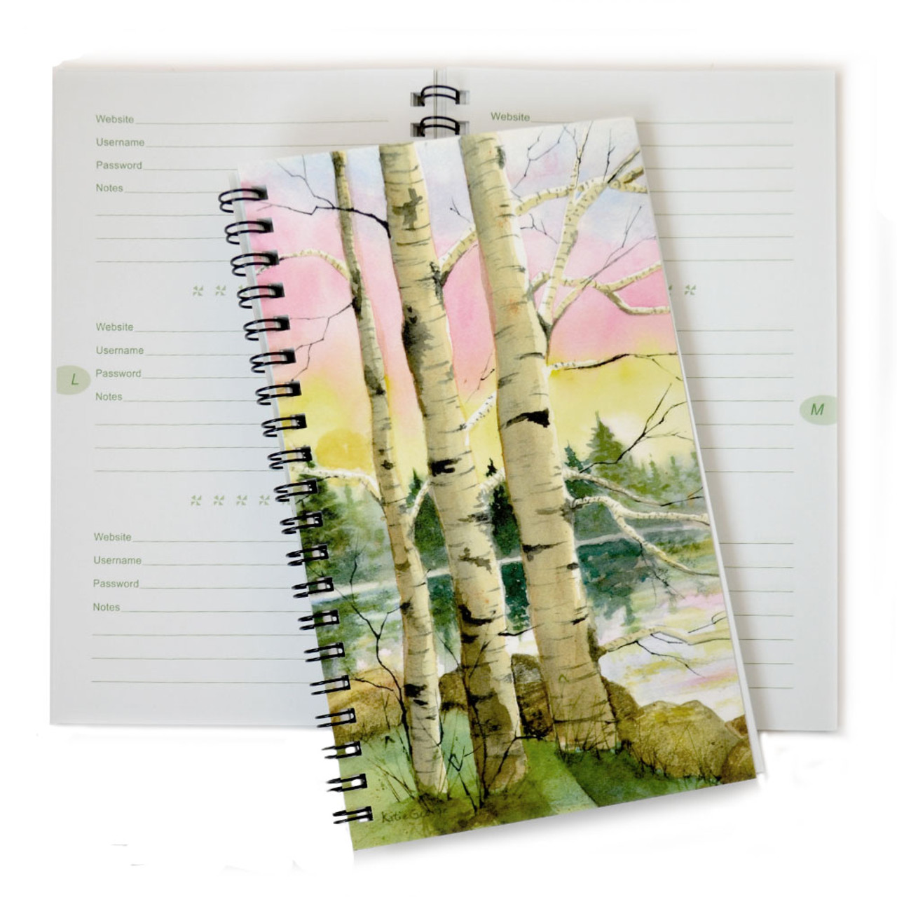Password Organizer Book with Trees