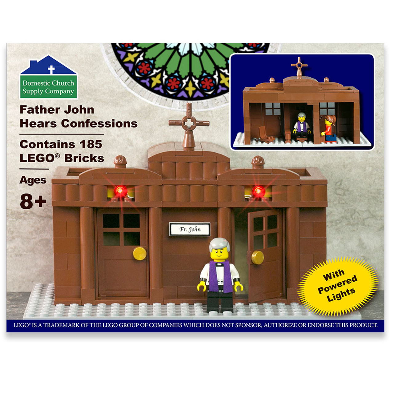 LEGO Confessional Set with Fr. John