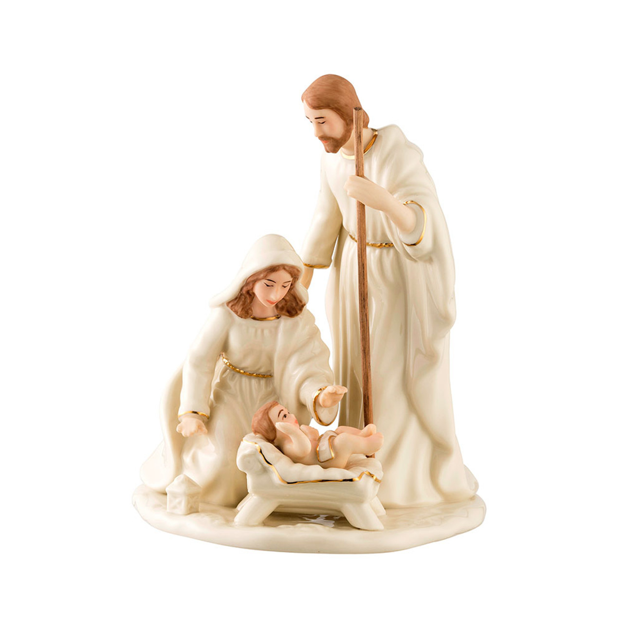 Small Belleek Holy Family Figurine