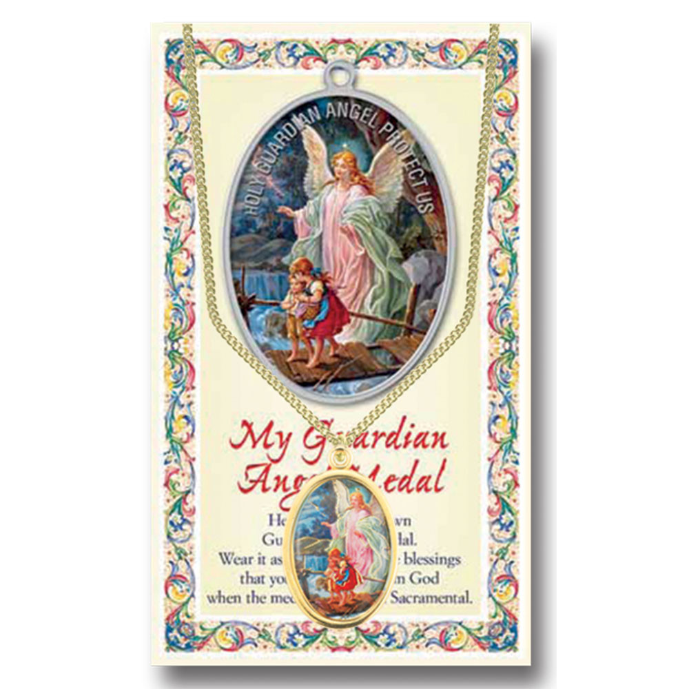 Guardian Angel Enamel Pendant