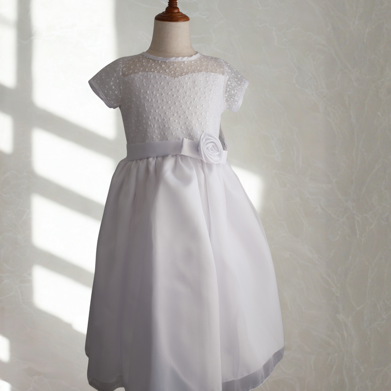 Front of the First Communion Dress Teresa with Embellished