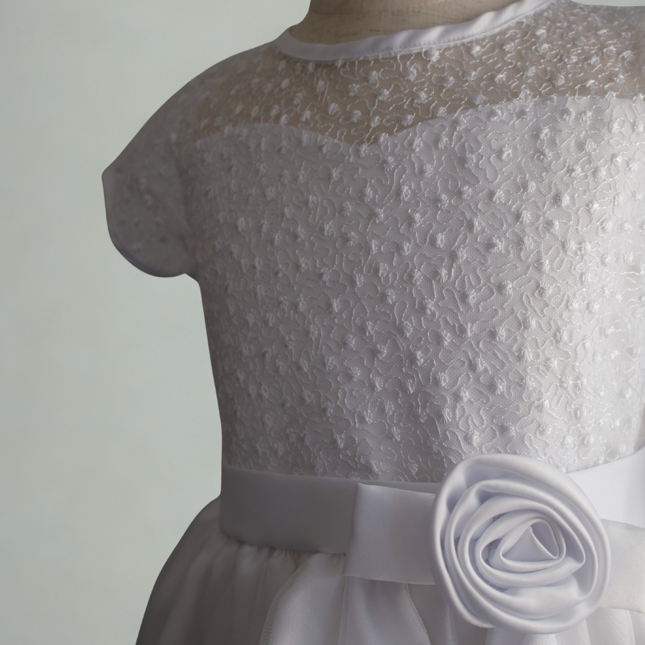 Front of the First Communion Dress Teresa with Embellished