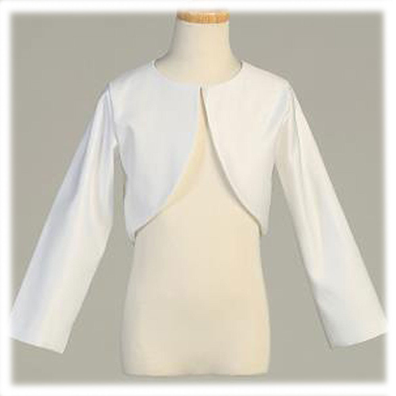 white bolero for first communion