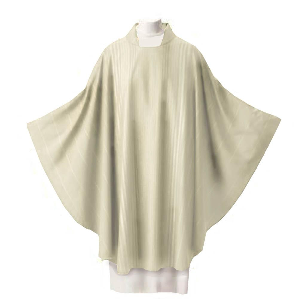 Beige Chasuble in Rayada Fabric