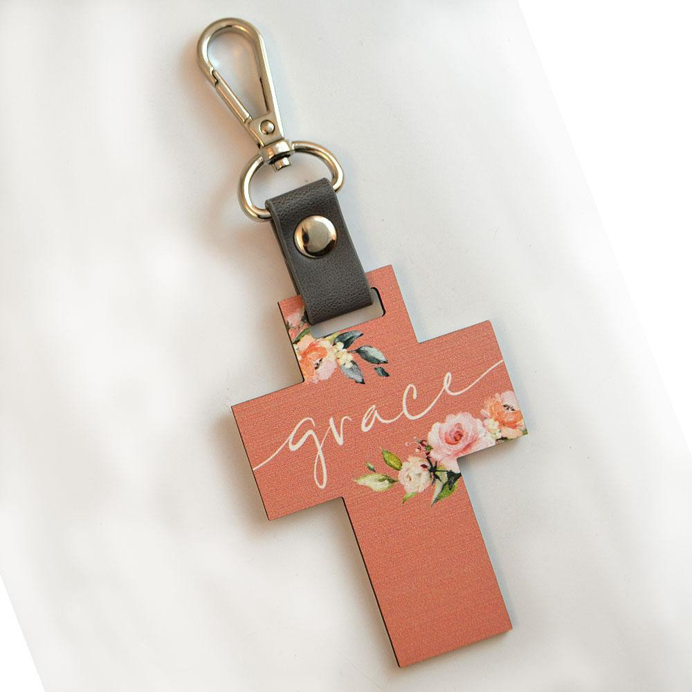 Grace Cross Key Chain