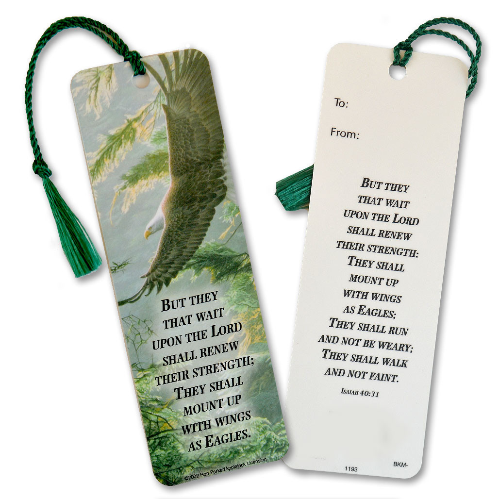 Isaiah 40:31 Bookmark with eagle design