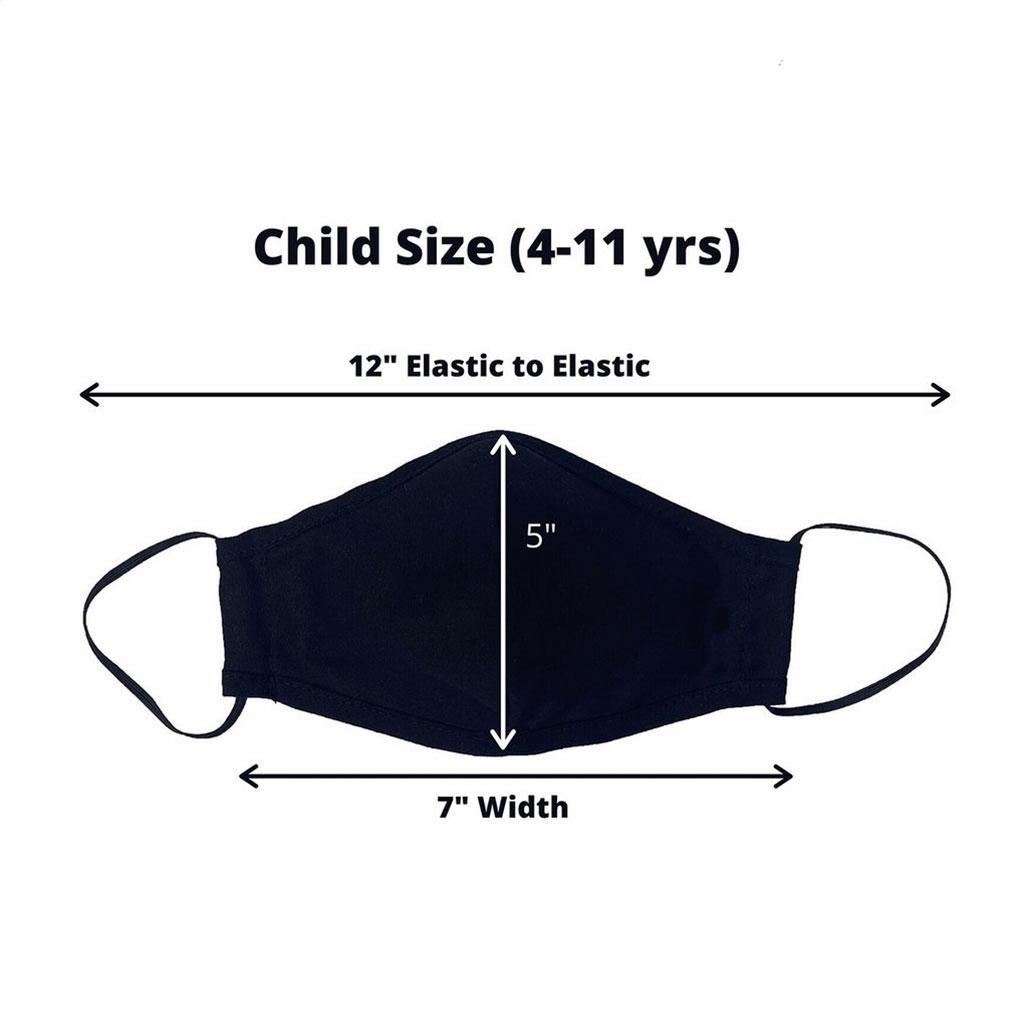 Religious Face Mask for Confirmation child measurements