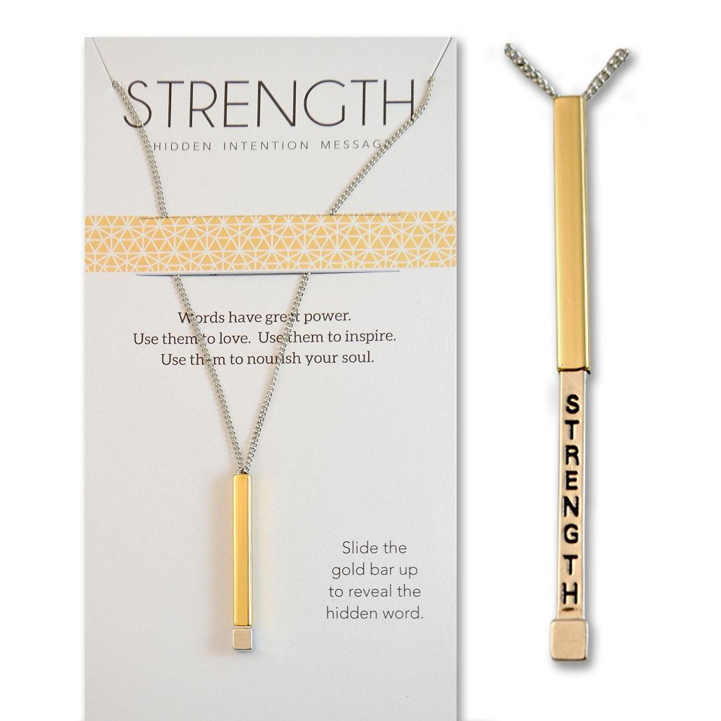 Strength Hidden Intention Message Word Pendant