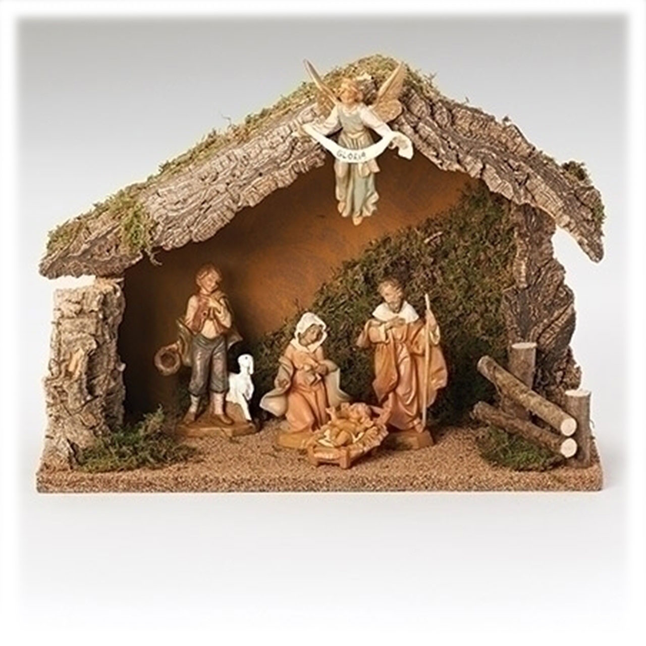5pc Fontanini Nativity Set with Stable & Figures
