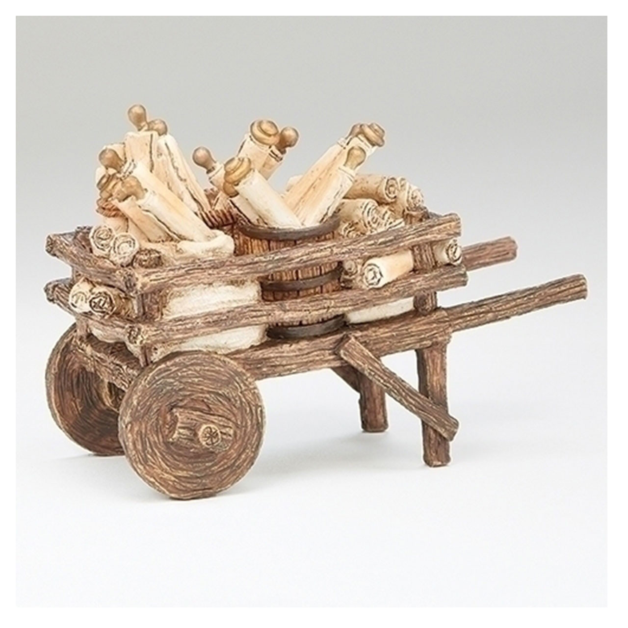 Fontanini Village Scroll Cart