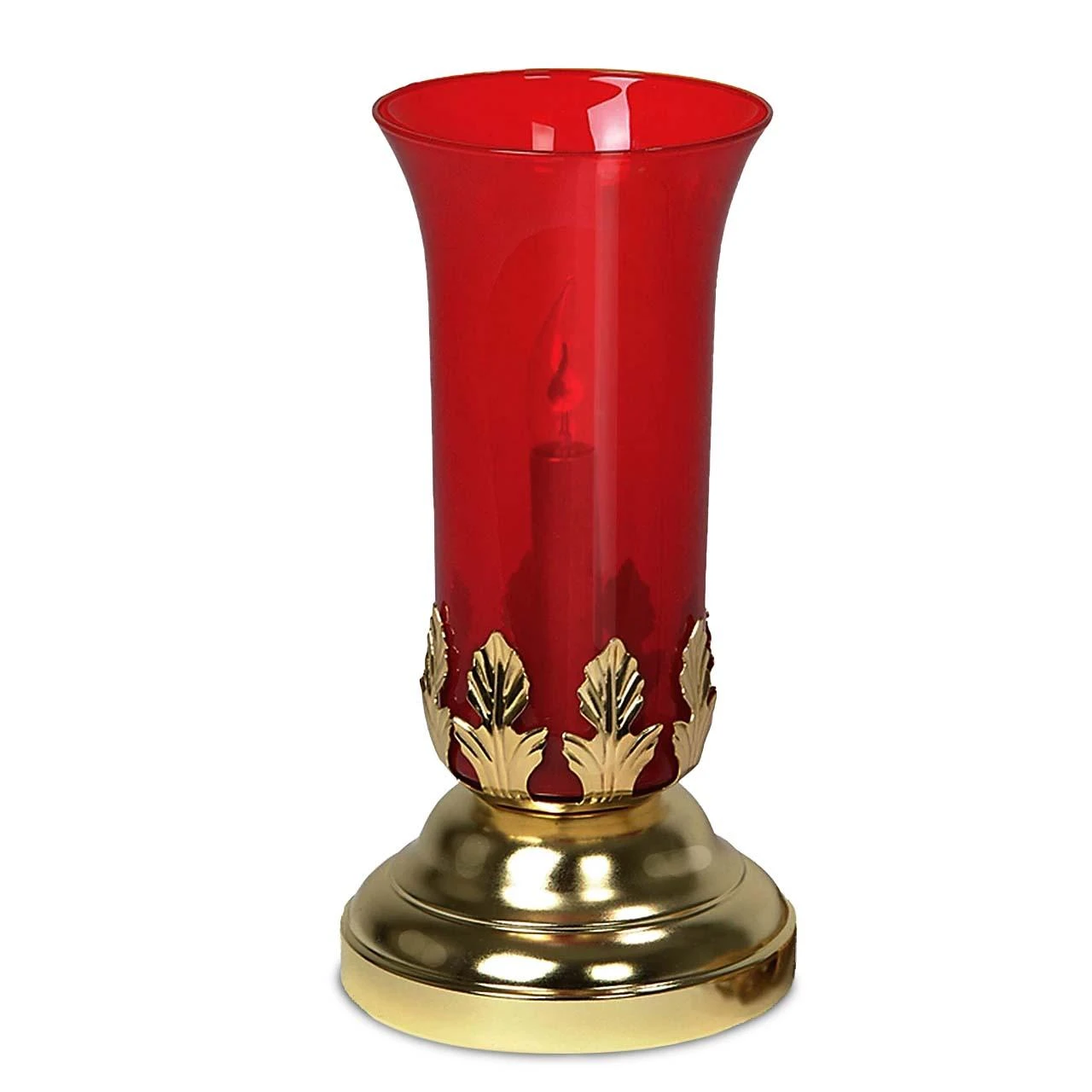 K296-E Electrified Sanctuary Lamp with Brass Plated Base