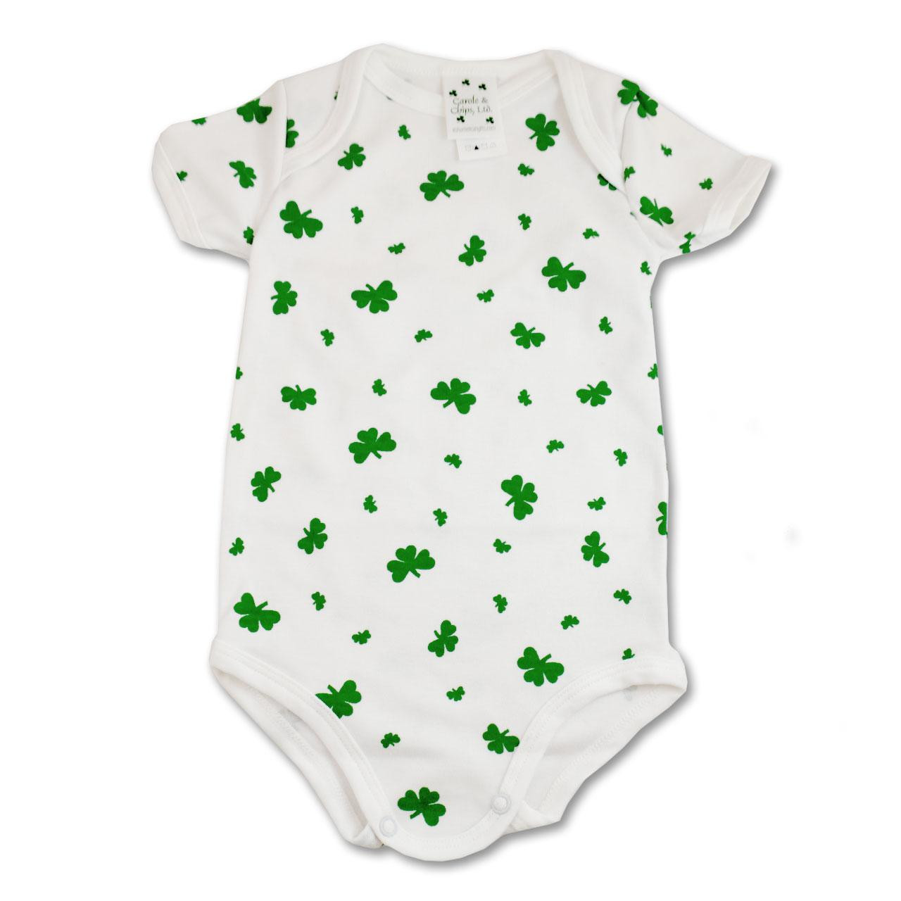 Infant Shamrock One Piece with Short Sleeves