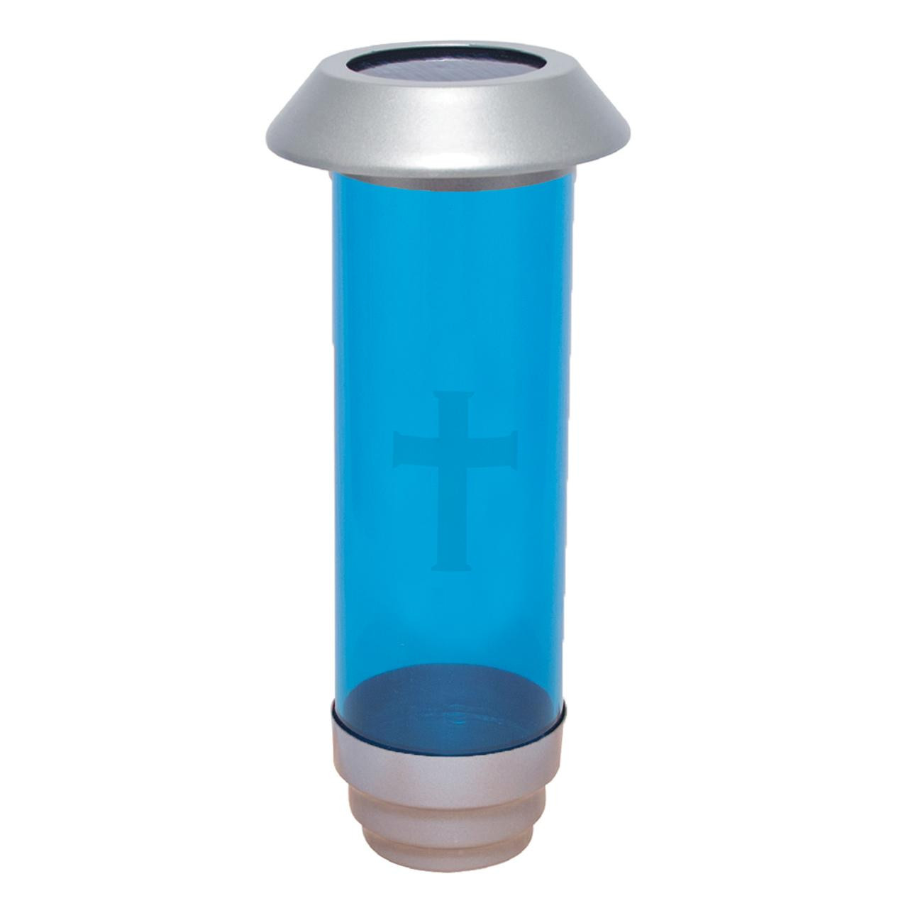 9872PC Solar Light for a Cemetery with Blue Globe
