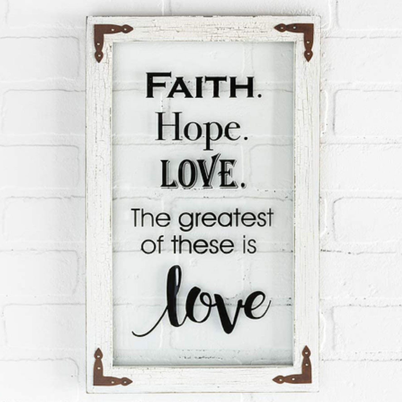 Faith Hope Love Wall Plaque