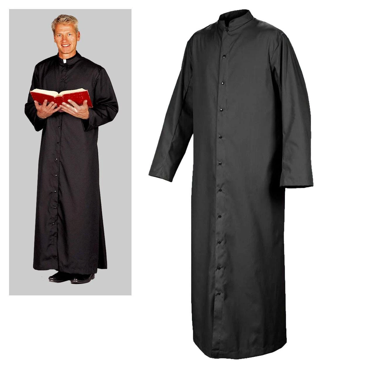 216U Adult Server Cassock with Buttons
