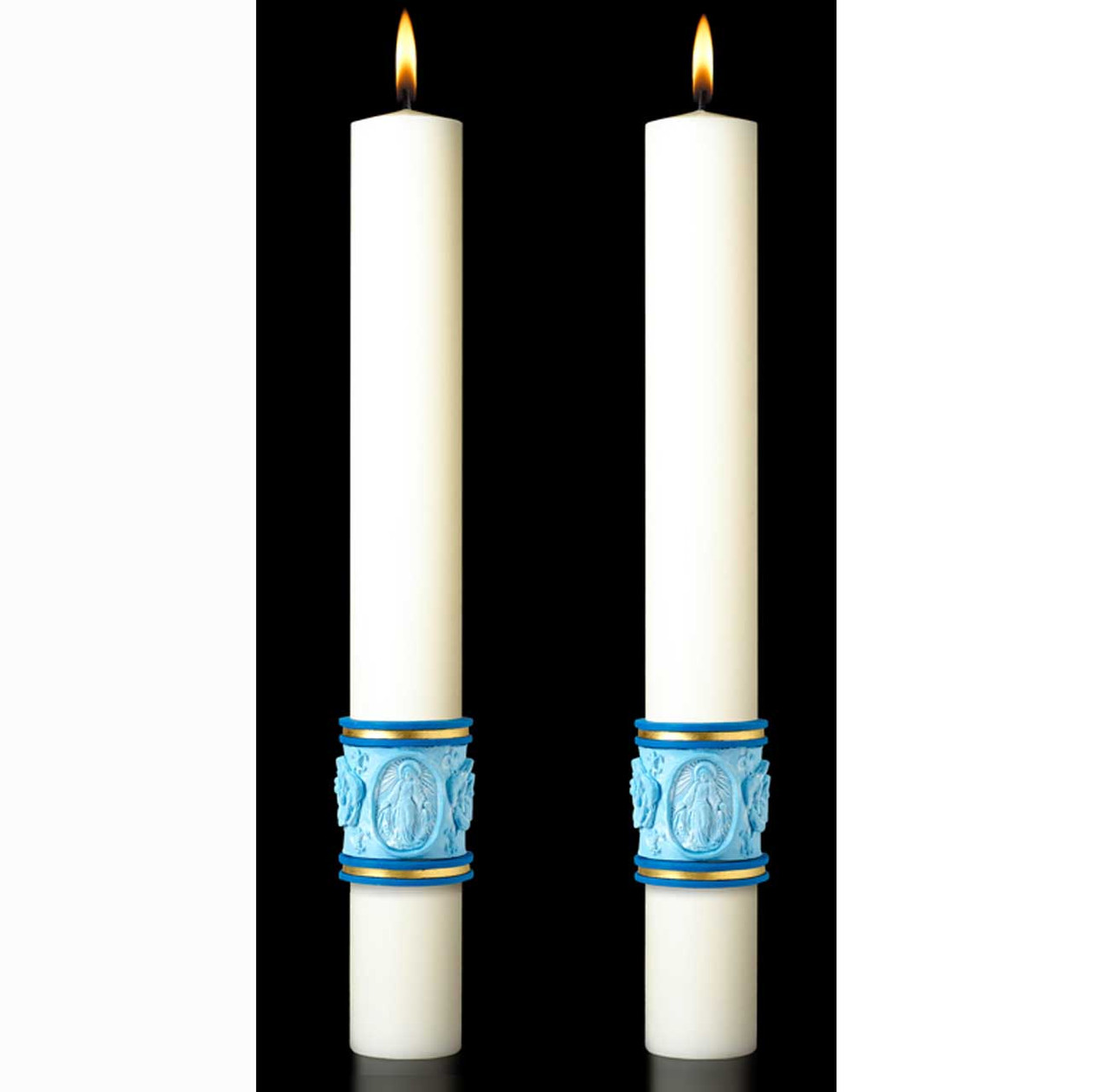 CA Most Holy Rosary Side Altar Candles