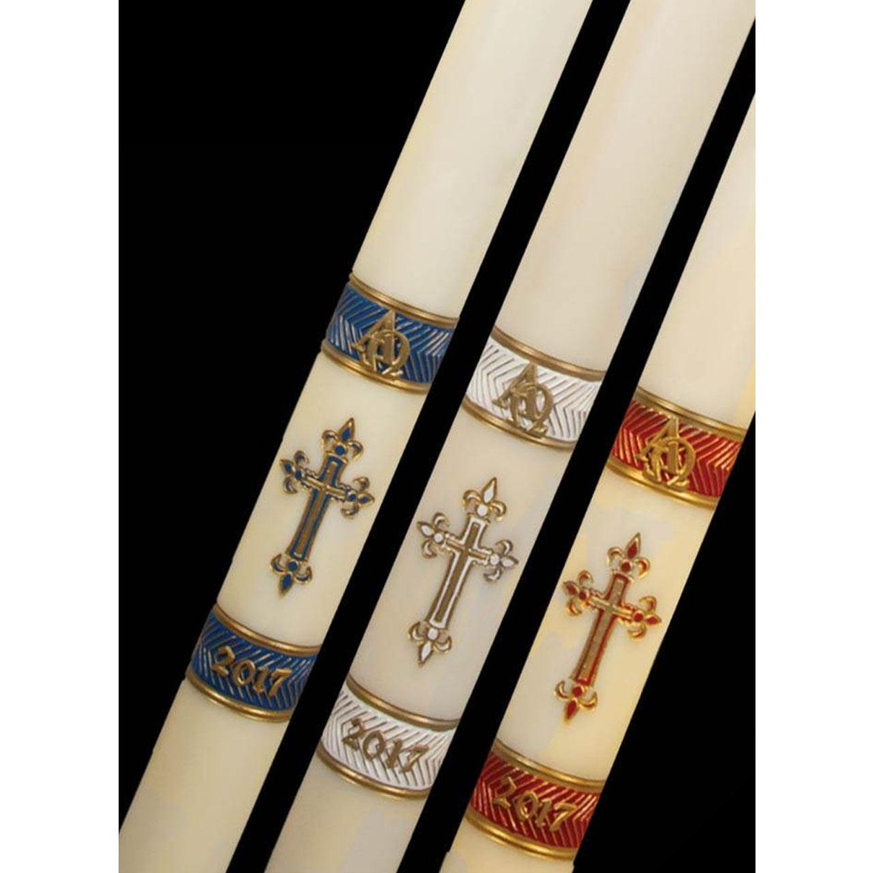 DA Fleur De Lis Paschal Candle