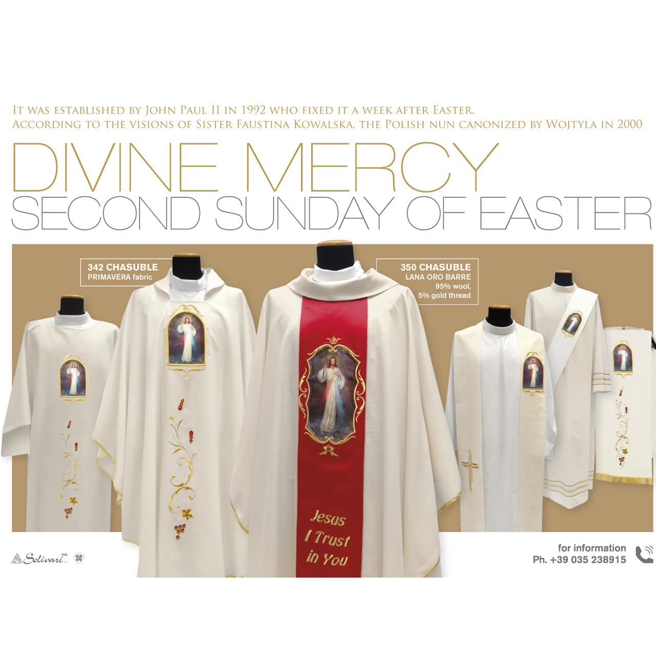 342 Divine Mercy Chasuble in Primavera | Advertisement