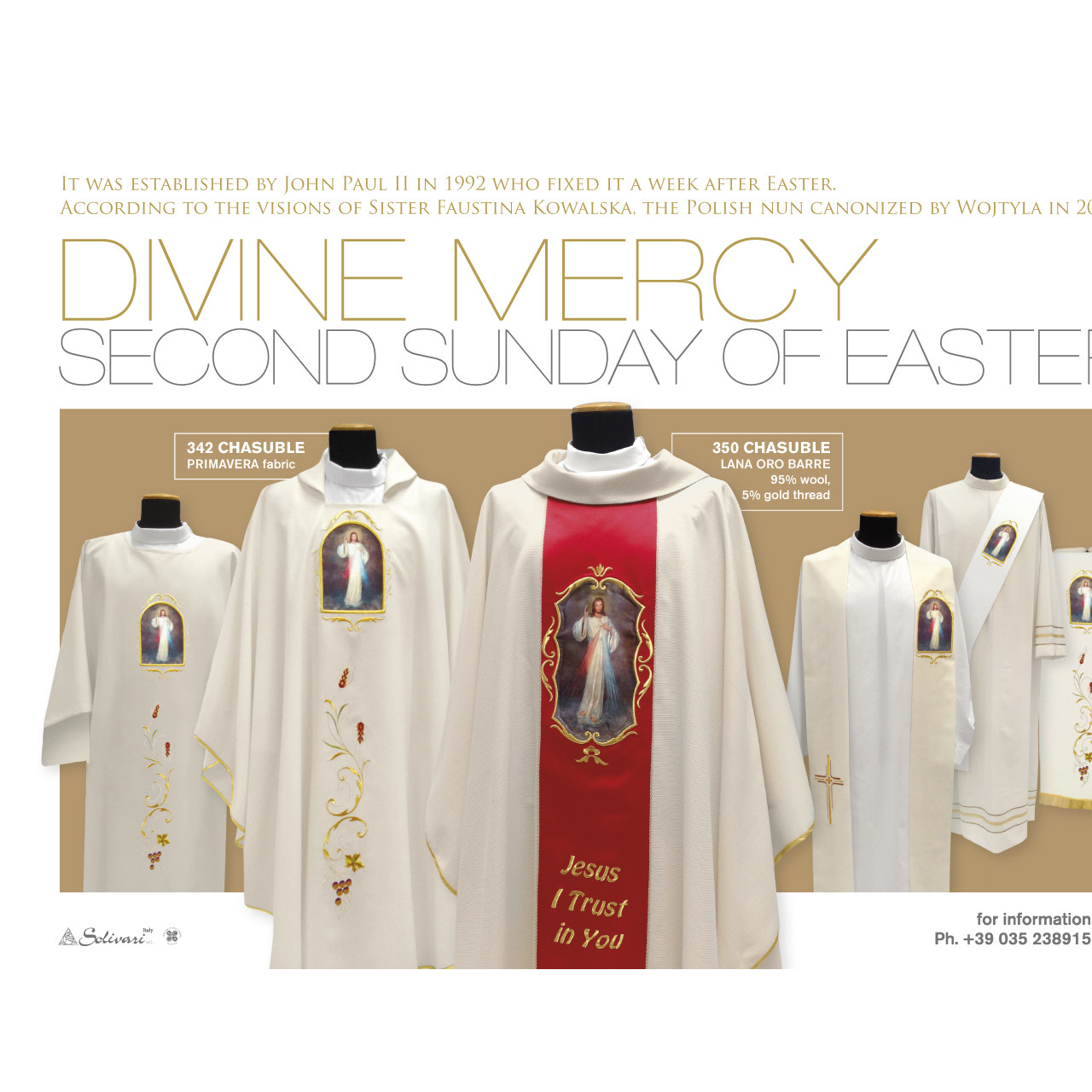 342 Divine Mercy Dalmatic in Primavera