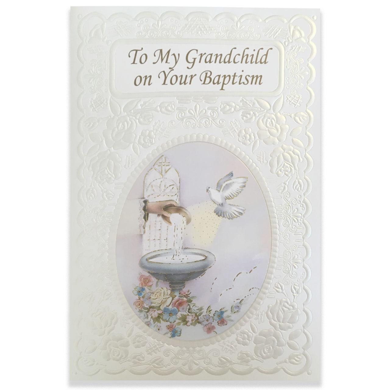 Grandchild Baptism Card