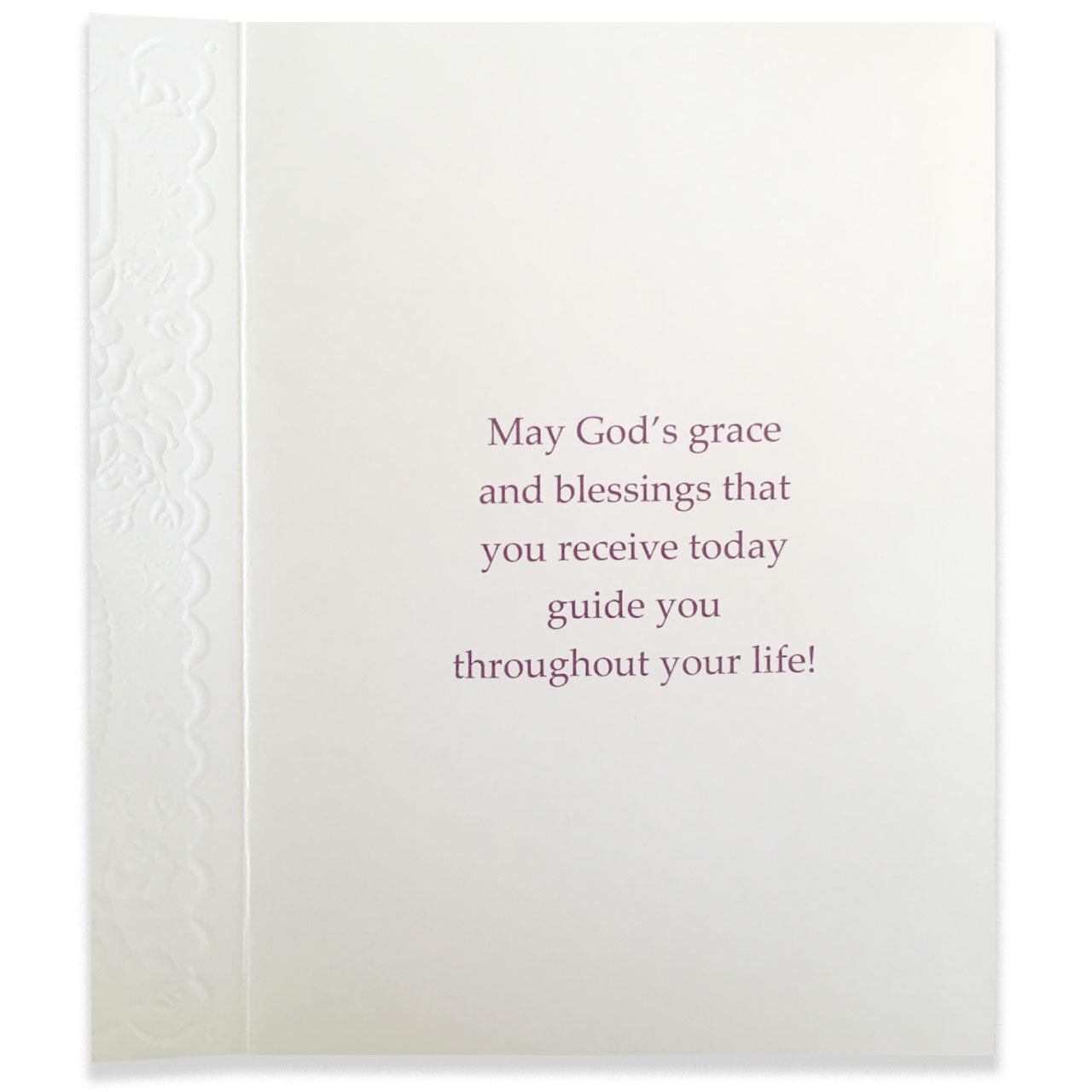 Inside of Grandchild Baptism Card