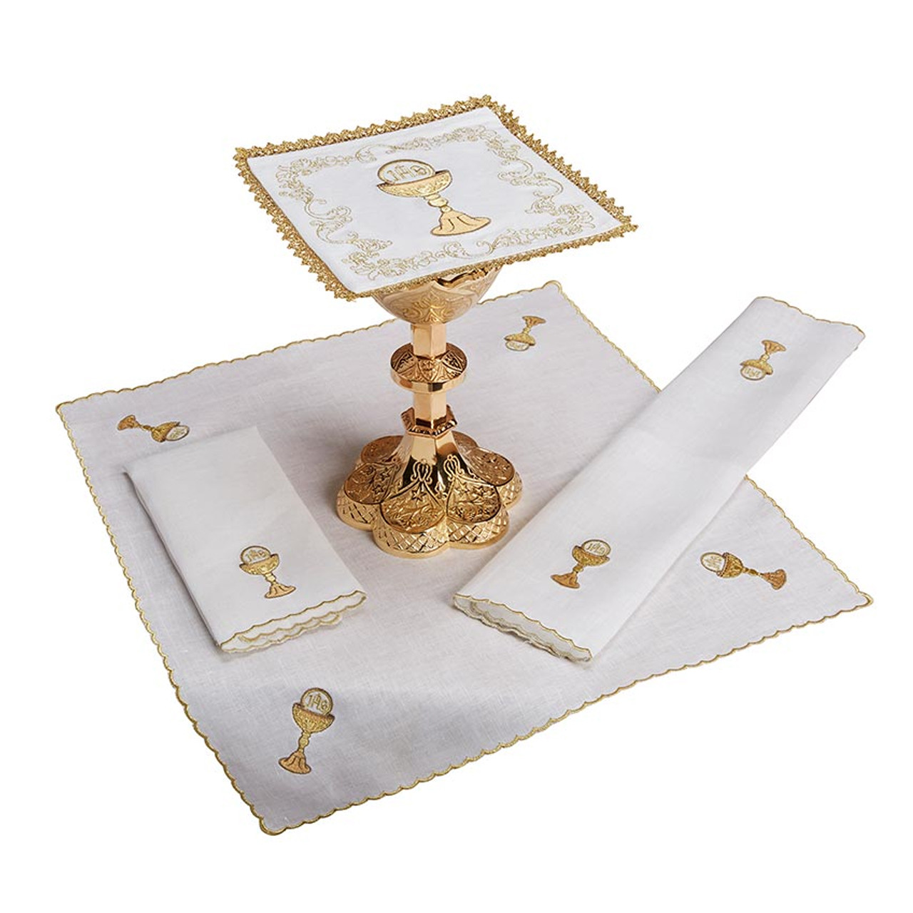 G4054 Chalice & Host Design Mass Linen Set | St. Patrick's Guild