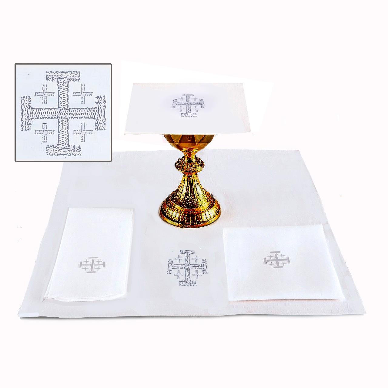 LT278 Jerusalem Cross Altar Linen Set of  4