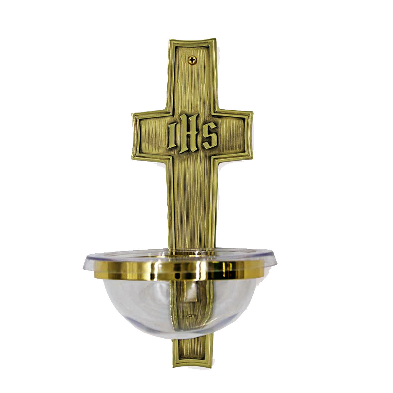 K242 Solid Brass Holy Water Font