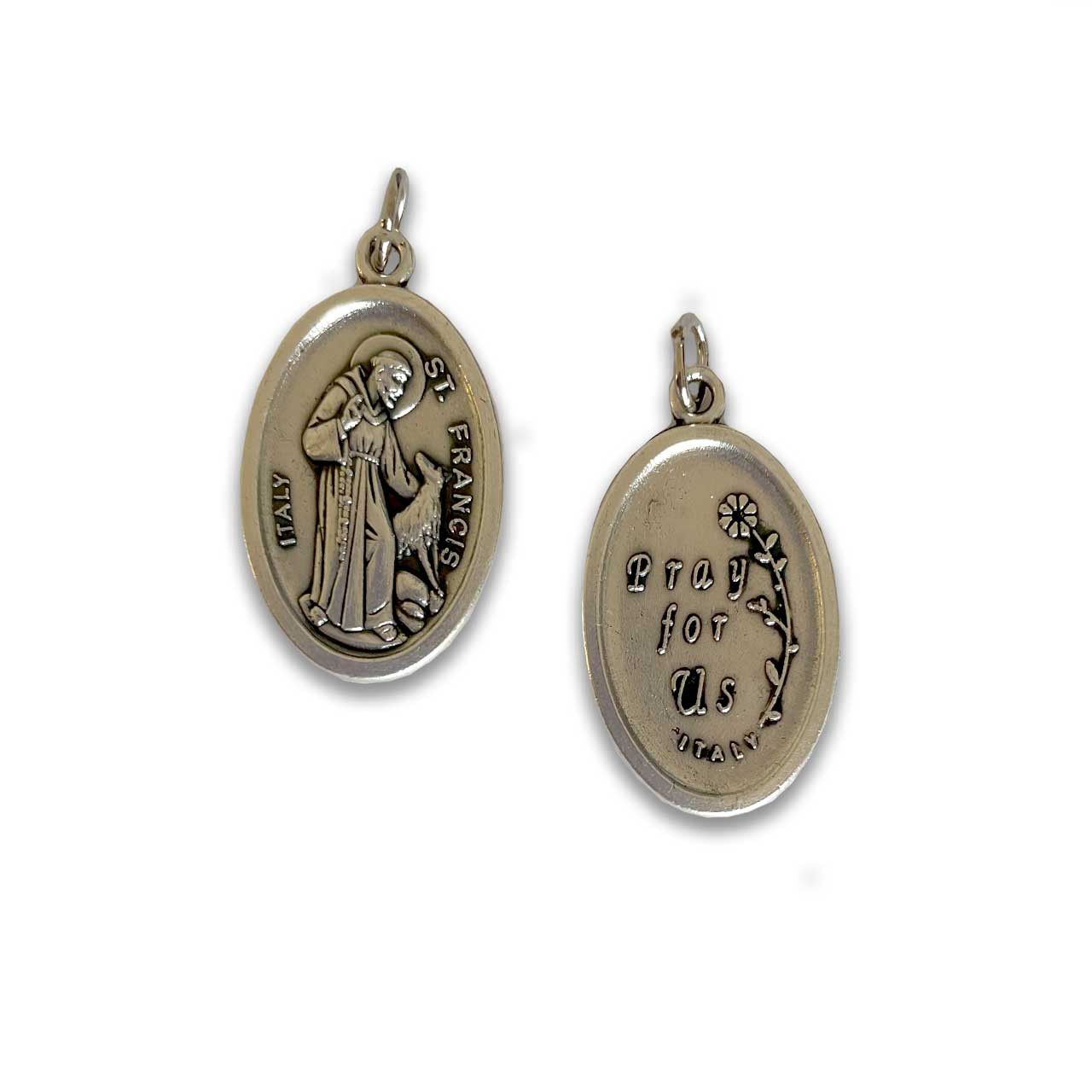 St. Francis Oxidized Medal