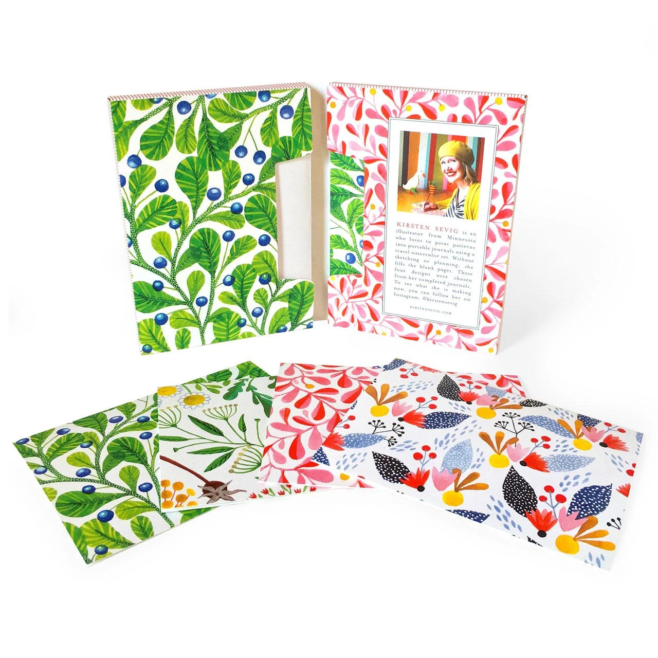 Picture of the Set of Flora Notecards by Kirsten Sevig