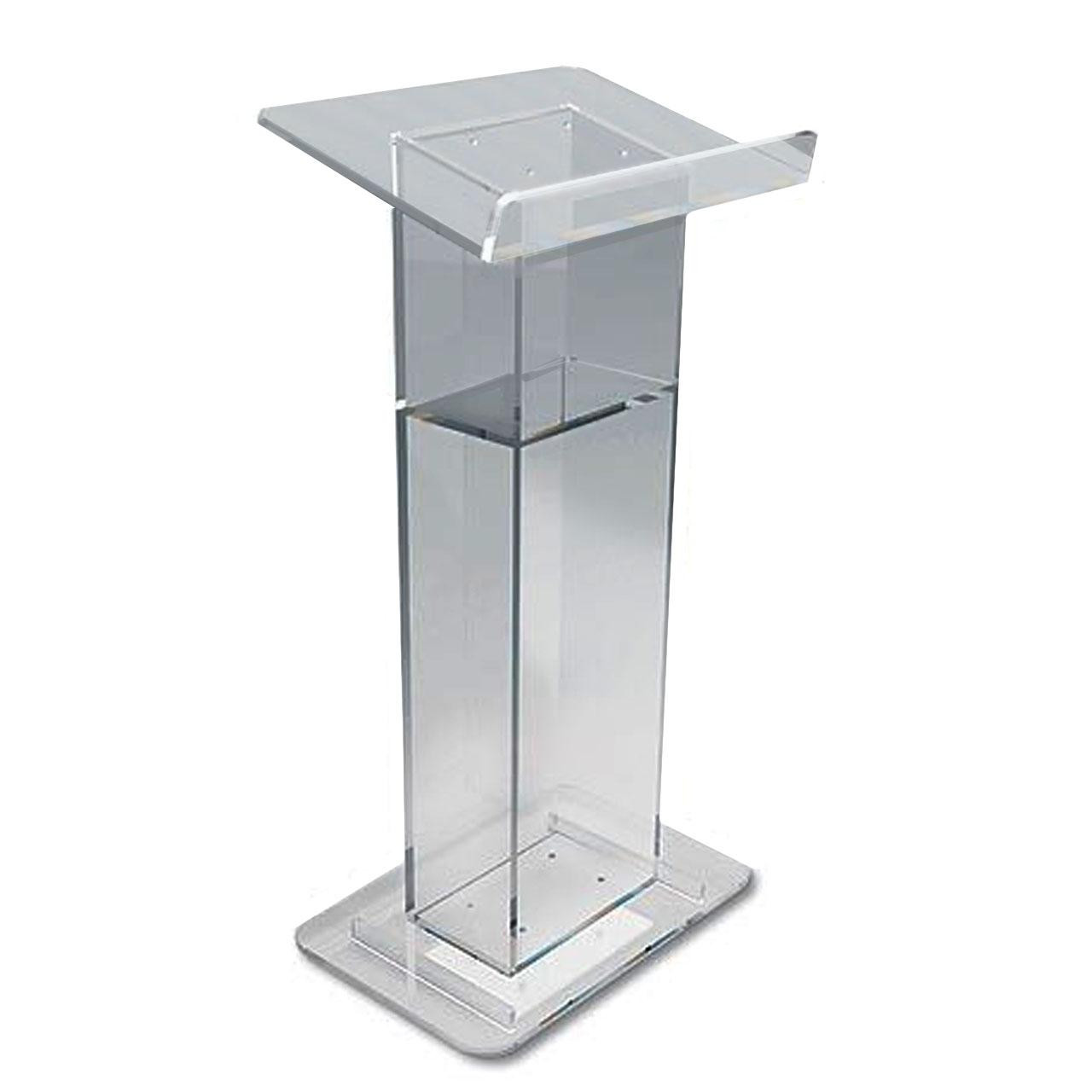 TS981 U-Shaped Acrylic Lectern with Shelf