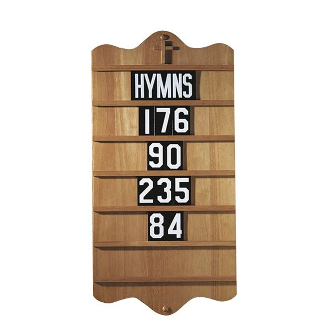 ES773HB Hymn Board Pecan Stain