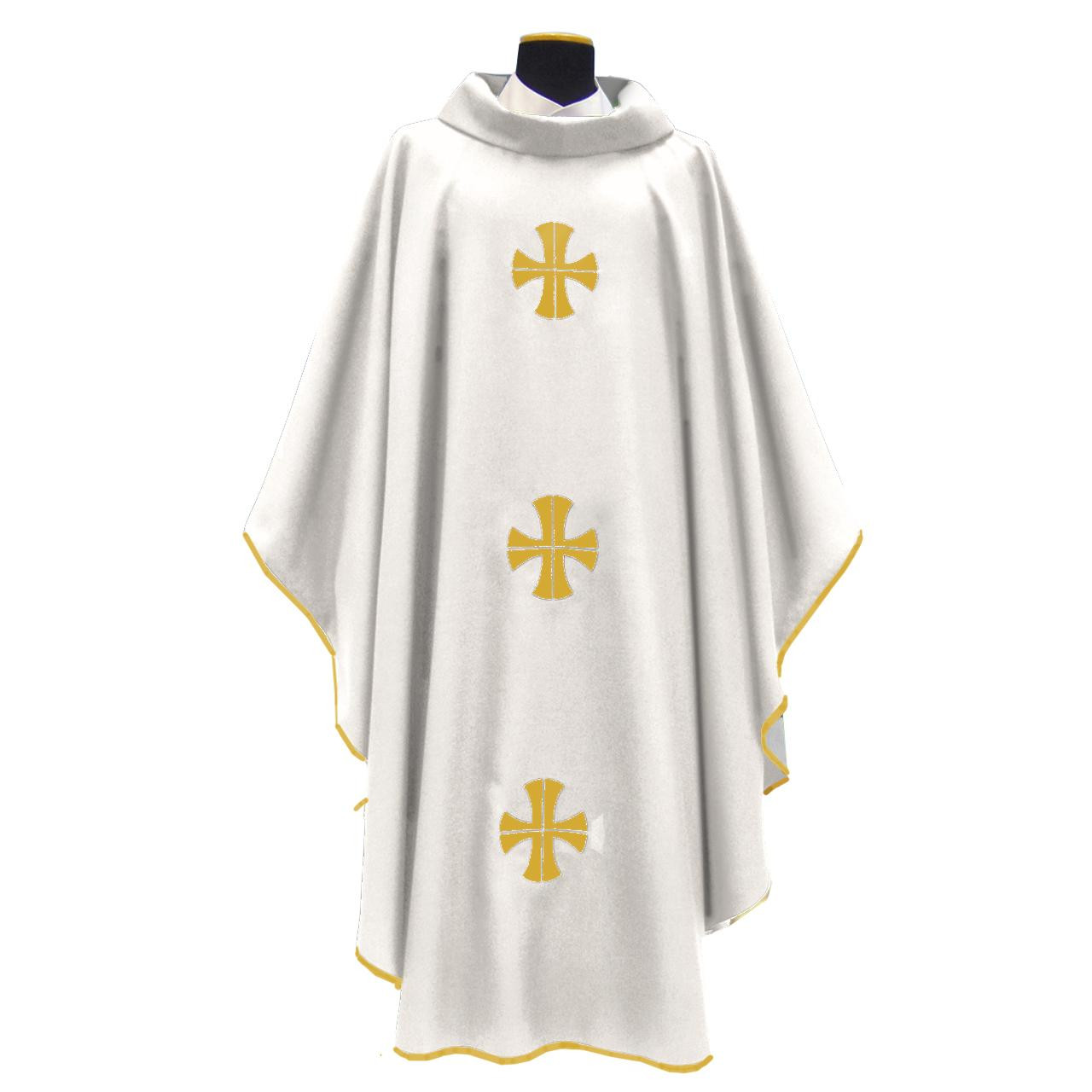 318 Chasuble in Monastico Fabric White