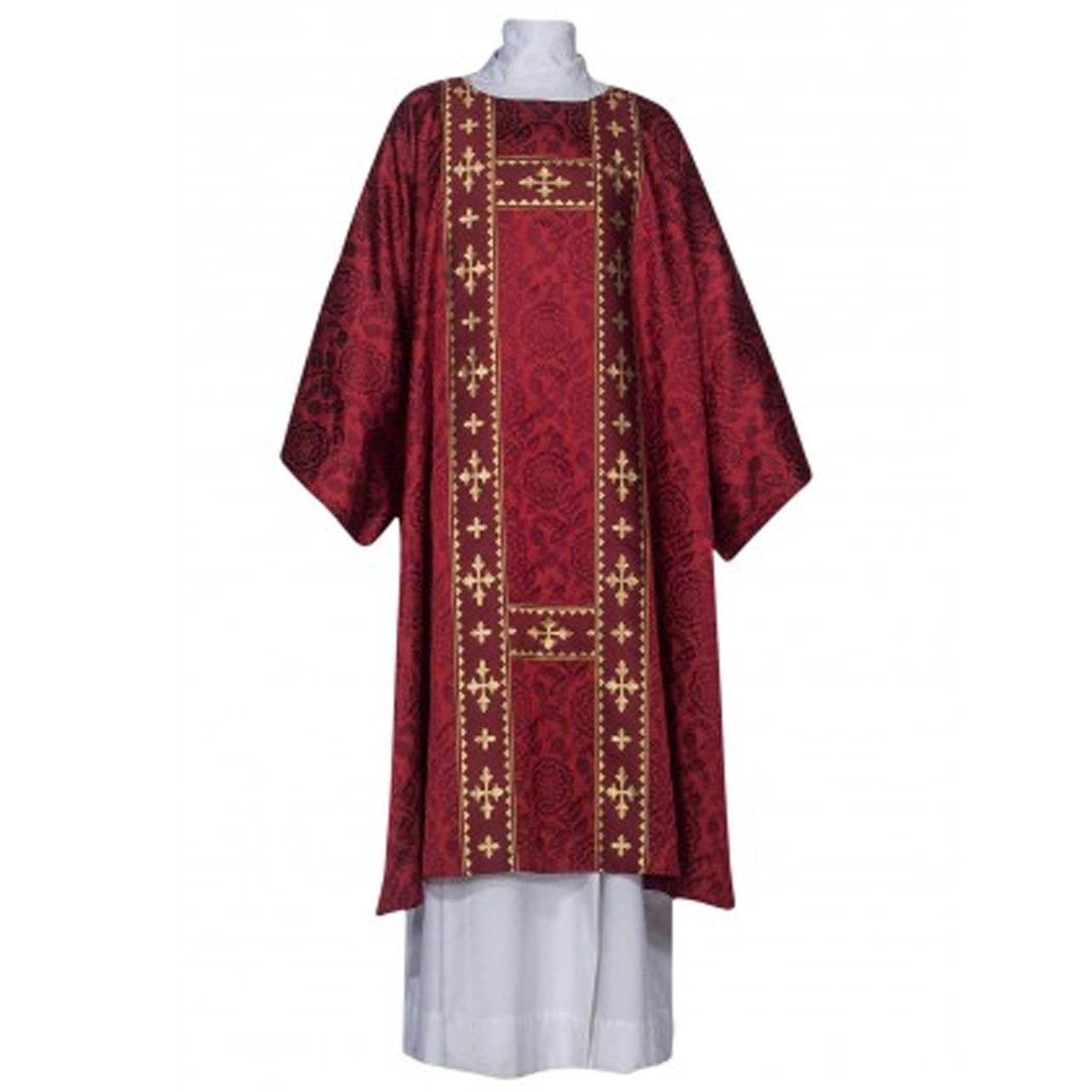 111-0930 Red Dalmatic in Tudor Rose