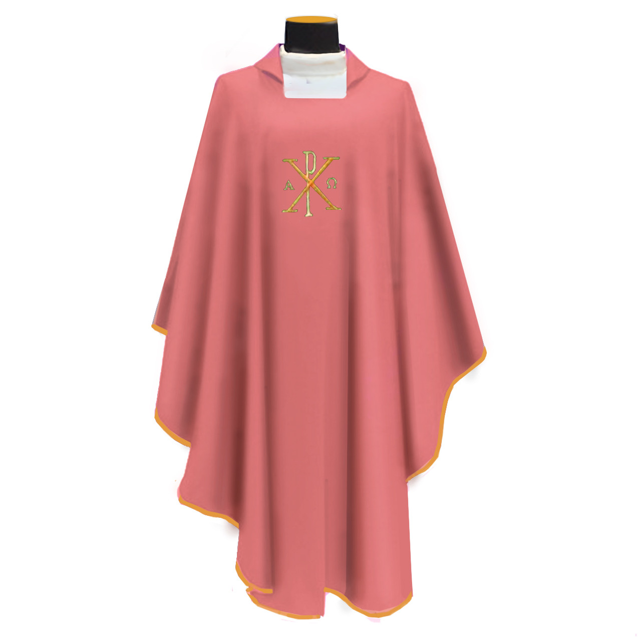 654 Lightweight Chasuble in Mixed Linen/Rose