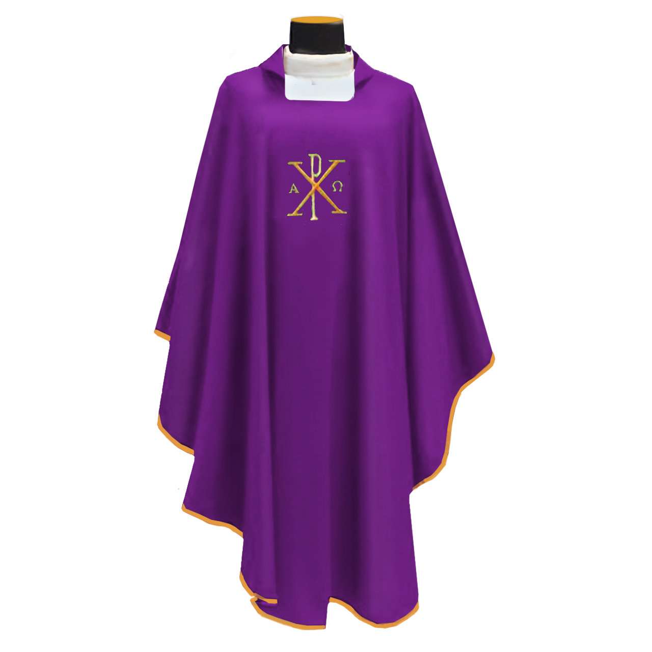 654 Lightweight Chasuble in Mixed Linen/Purple