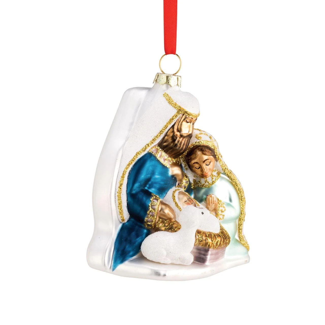 Blown Glass Holy Family Ornament by Demdaco