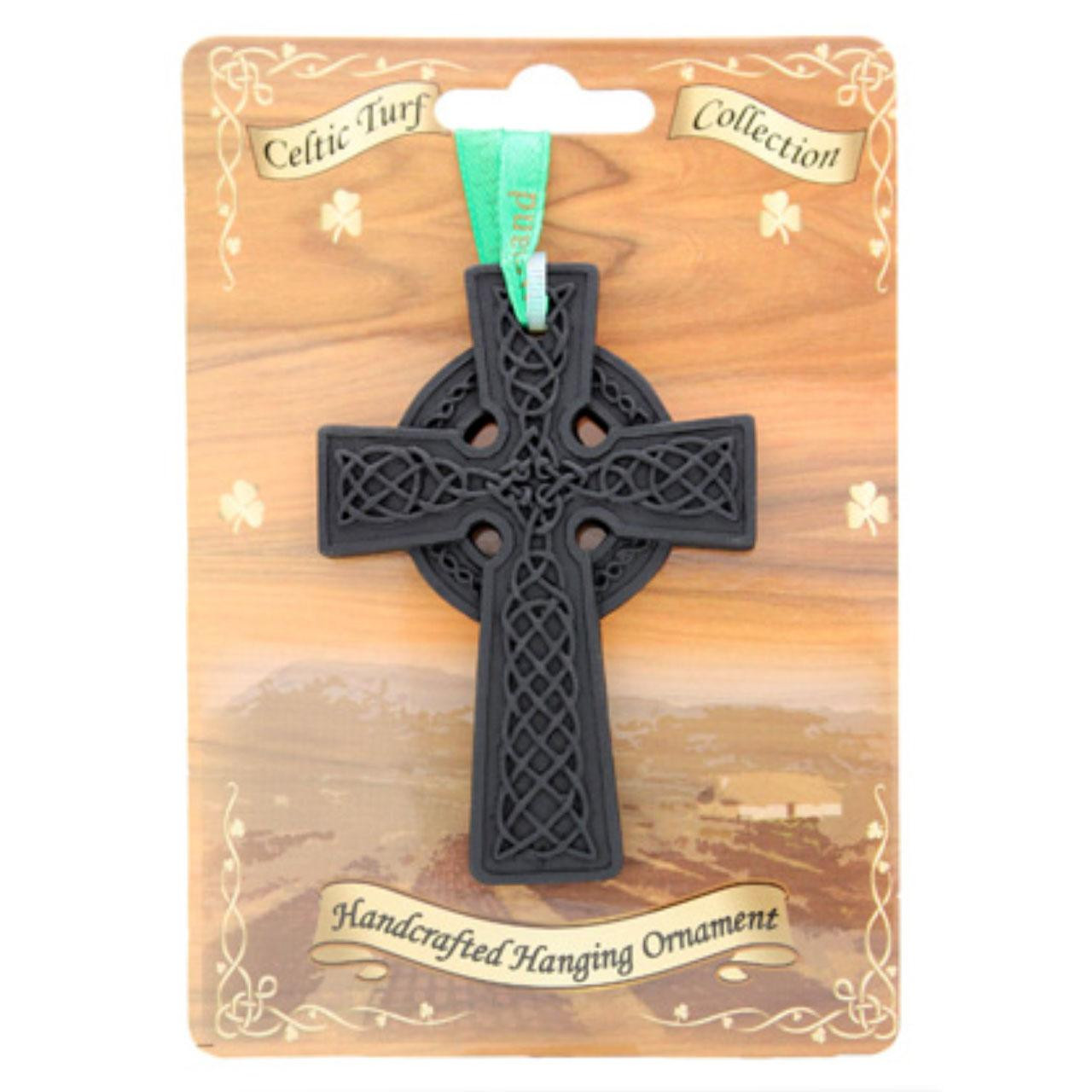Turf Irish Celtic Cross Ornament