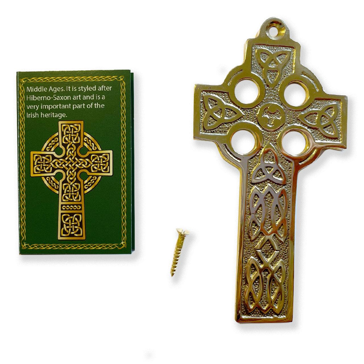 Small Brass Celtic Cross
