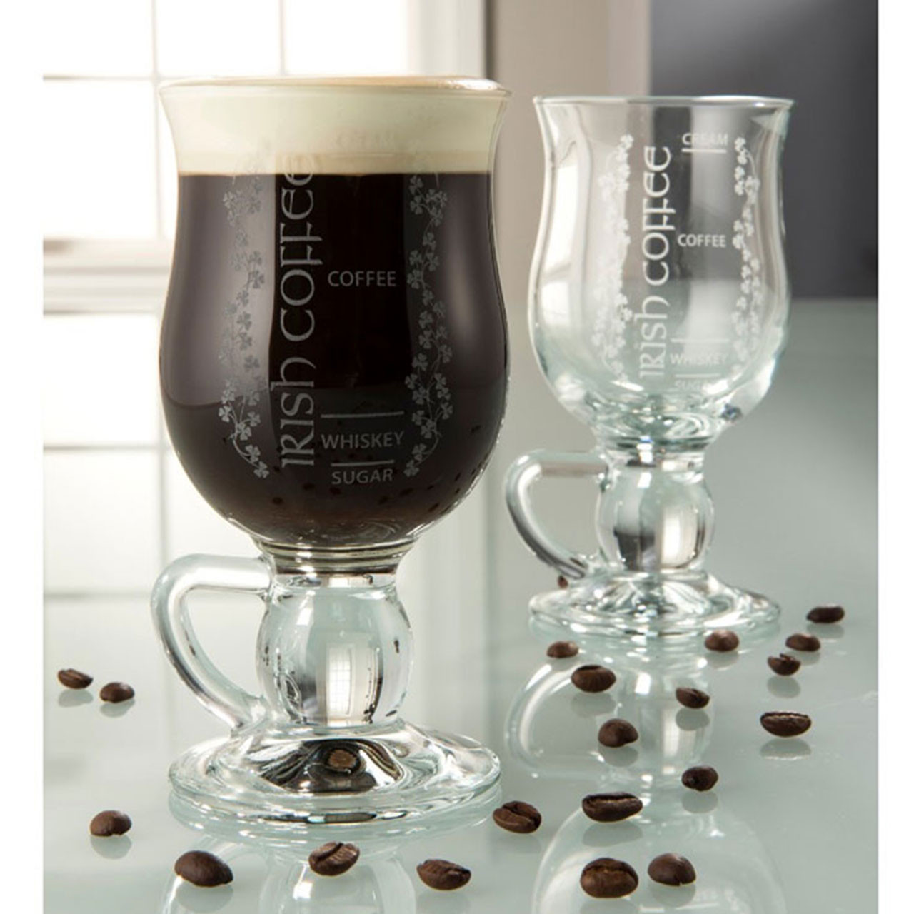 Belleek Irish Coffee Mugs Pair