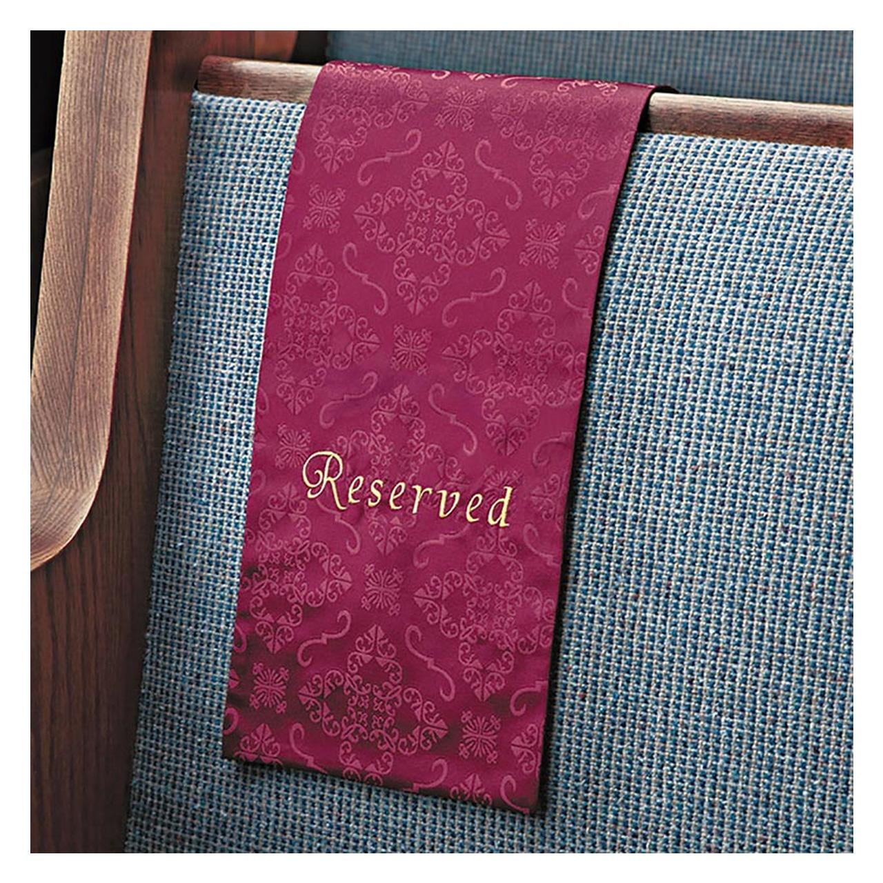 NC063 Pew Reservation Cloth (Package of 4) Burgundy