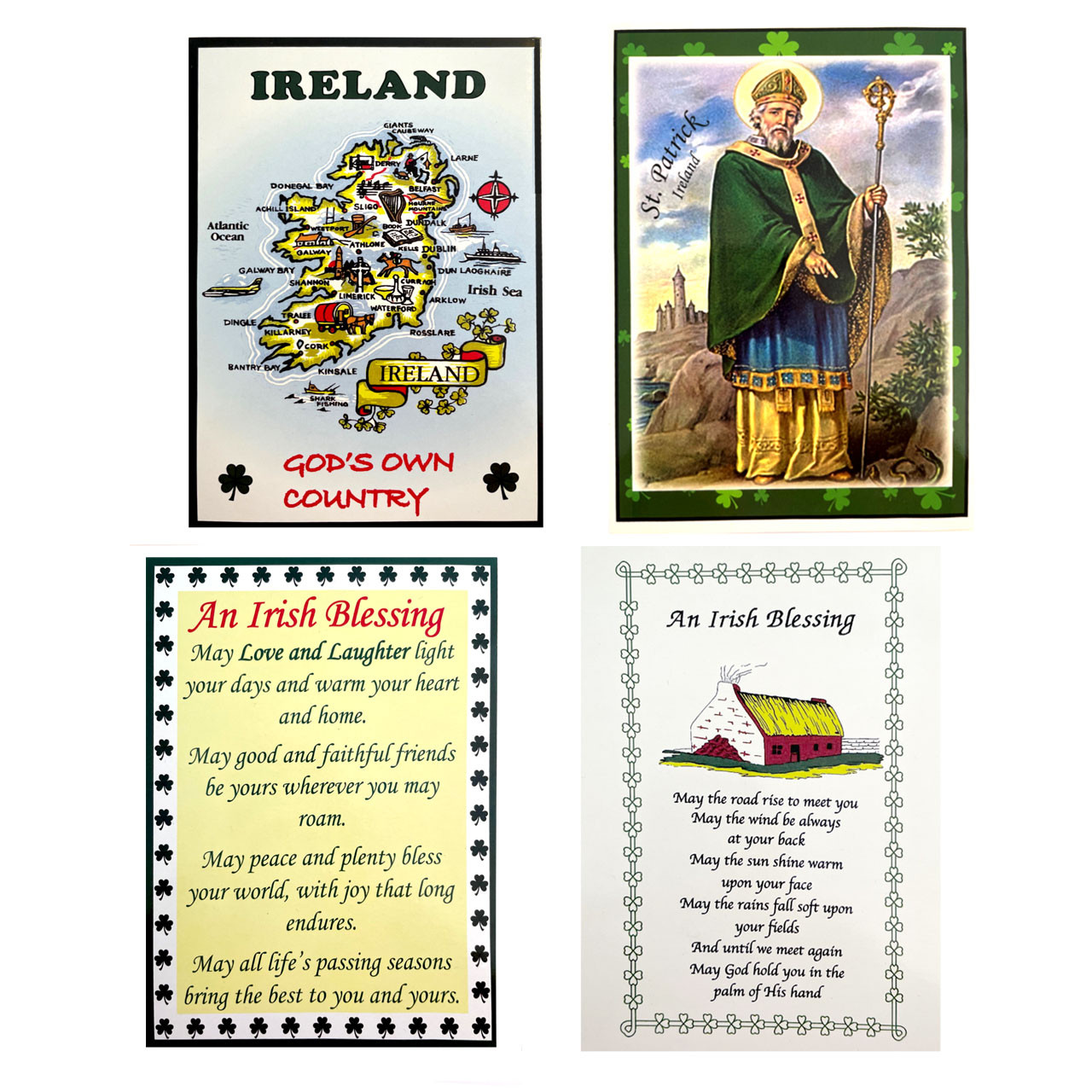 Irish Postcards in 4 Assorted Styles with each style sold separately