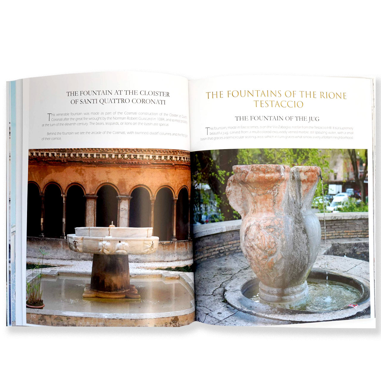 Inside pages of The Fountains of Rome