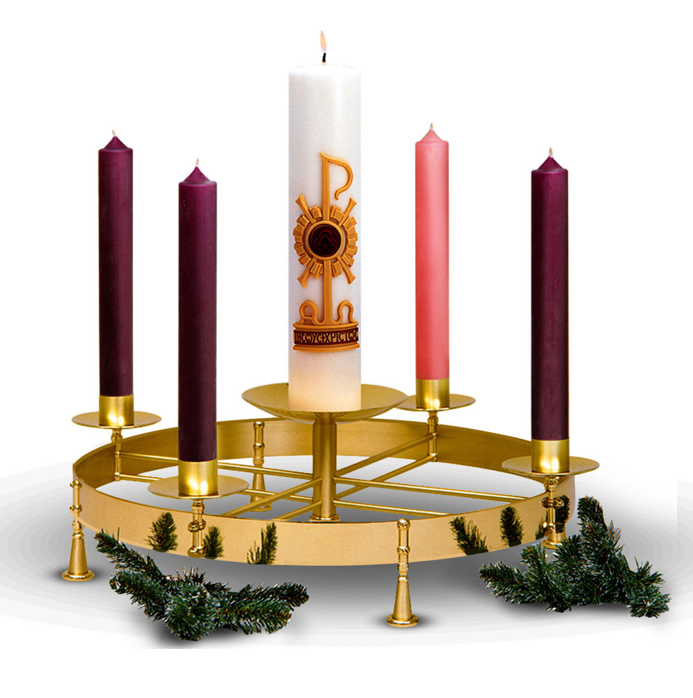 K604 Advent Wreath in Brass | St. Patrick's Guild K604 Advent Wreath in Brass | St. Patrick's Guild