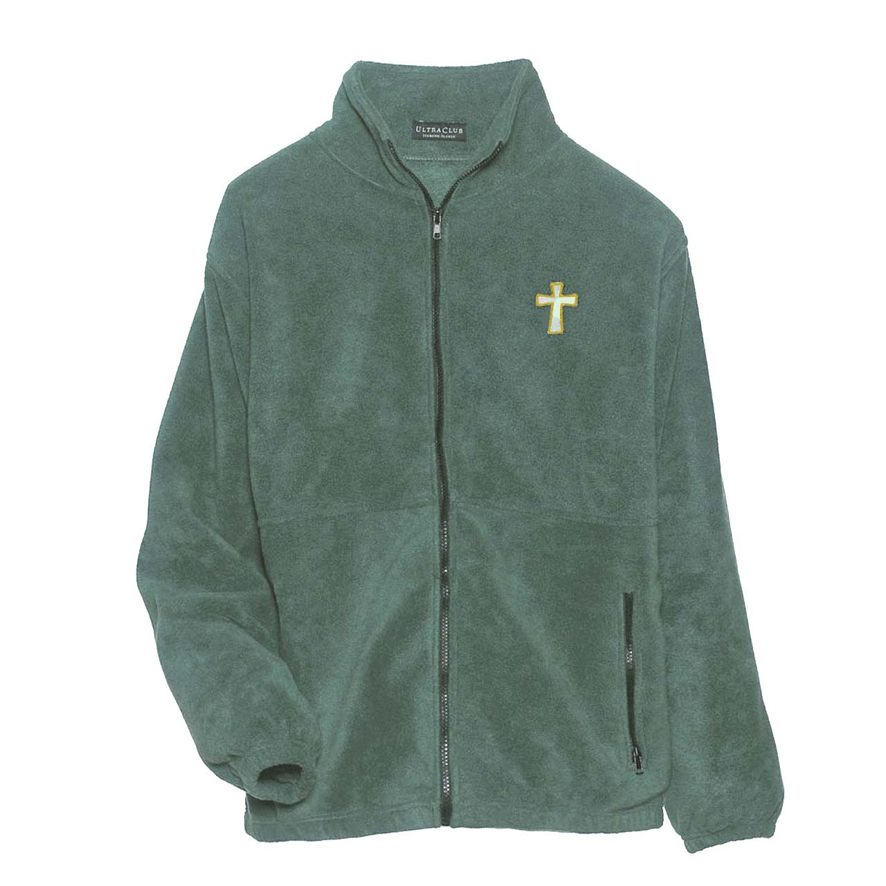 Iceberg Fleece Full Zip Clergy Jacket Heather Grey