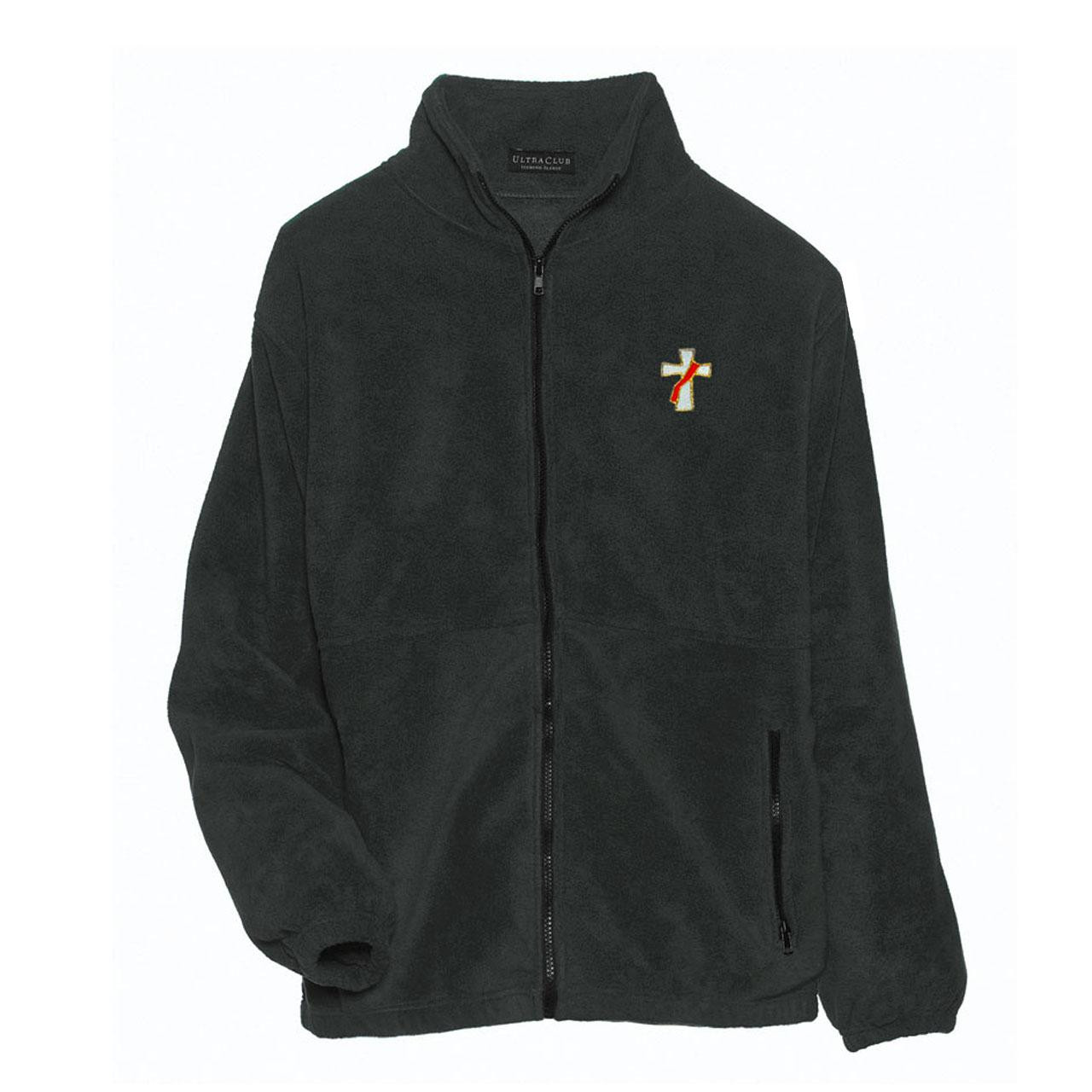 Iceberg Fleece Full Zip Clergy Jacket  Black