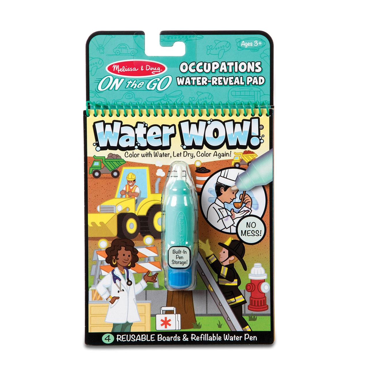 Water Wow! Occupations Coloring pad using a water pen - resuable pages and pen