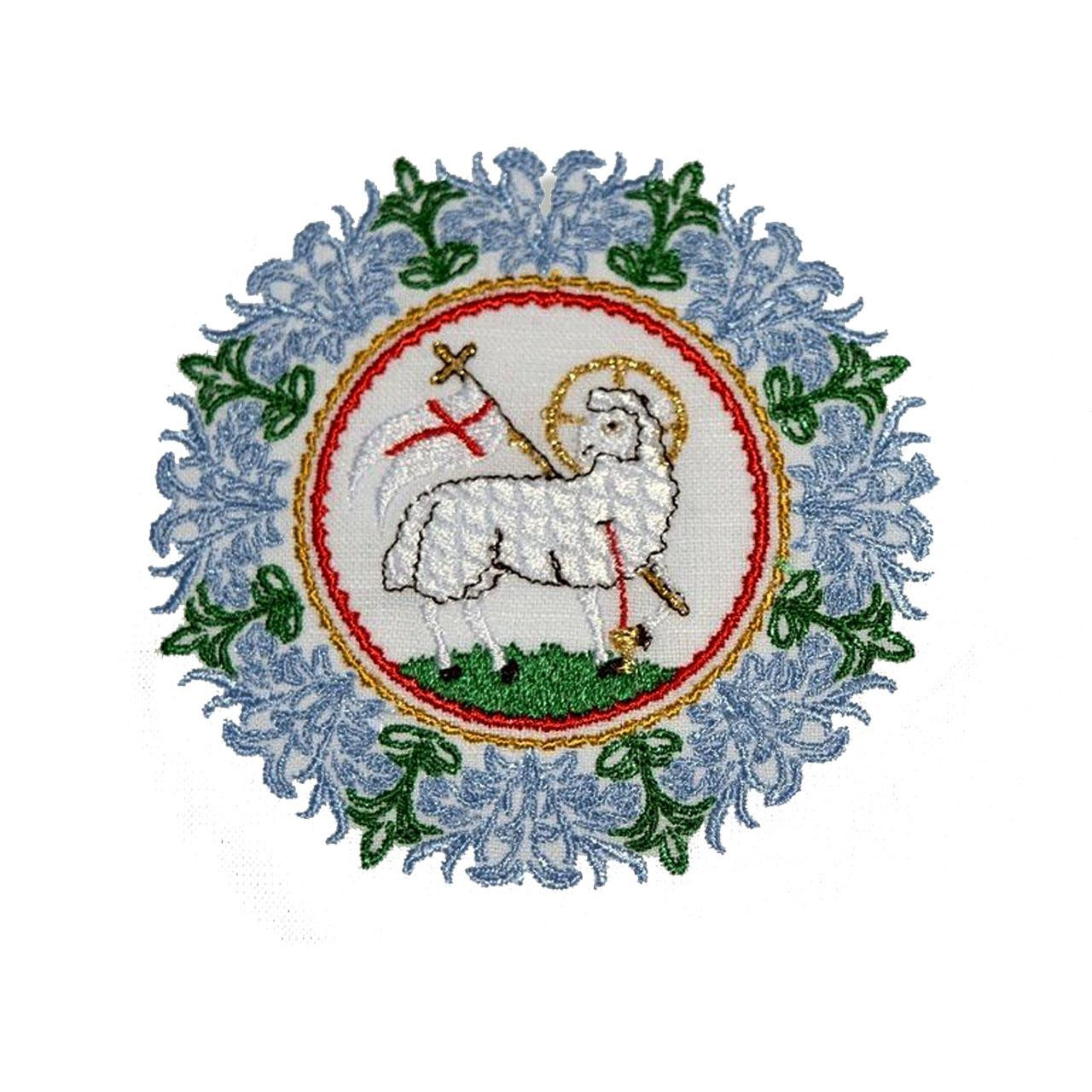 3023 Victorious Lamb 4pc Linen Set Detail