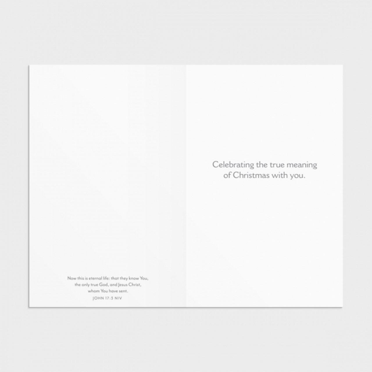 Inside Greeting of the Jesus Matters Boxed Christmas Cards