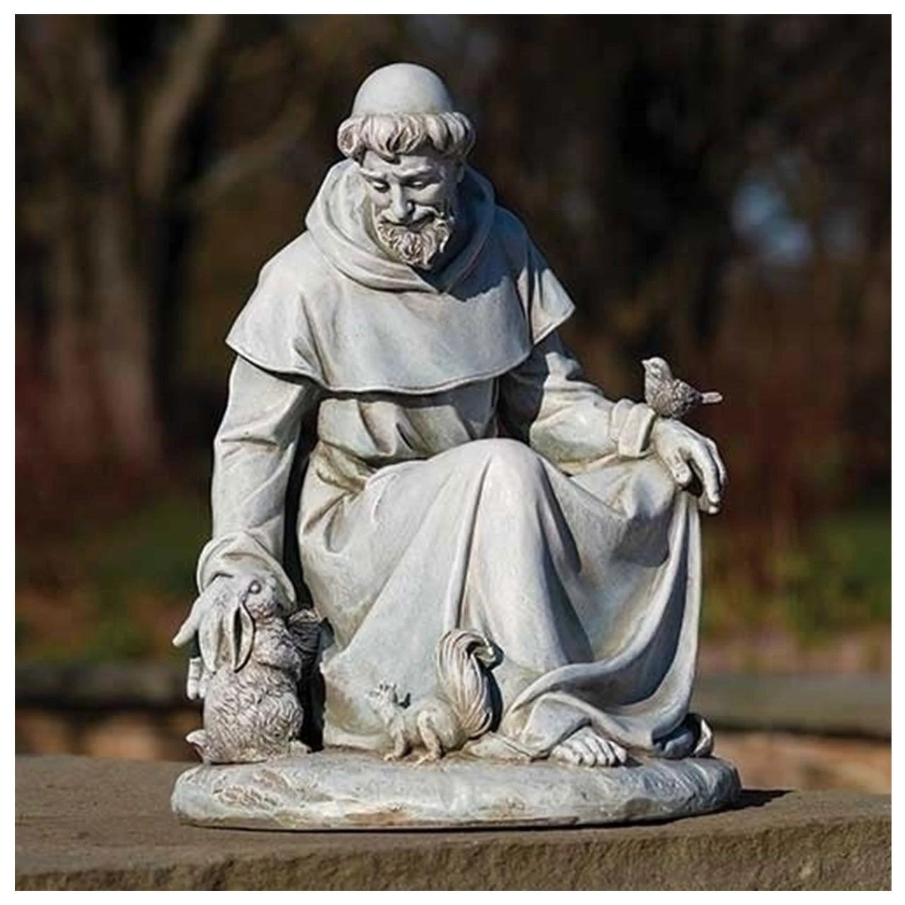 Sitting St. Francis Garden Statue